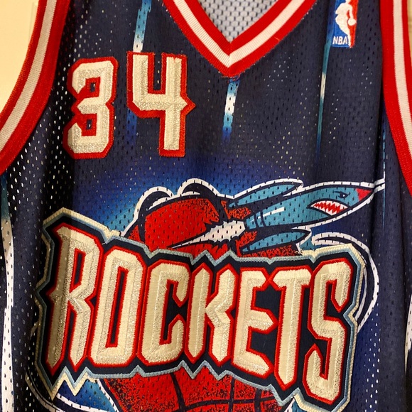 Hakeem Olajuwon Houston Rockets Champion Jersey size large (48) good condition. - Picture 11 of 12
